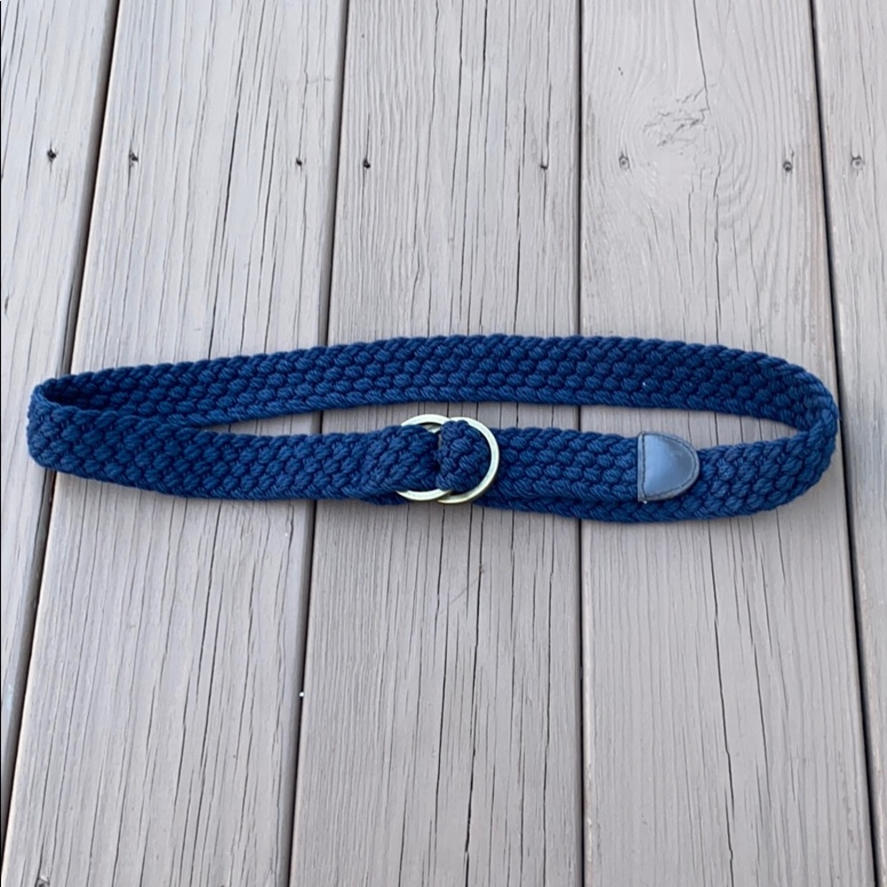 J. Crew navy braided belt size S/M